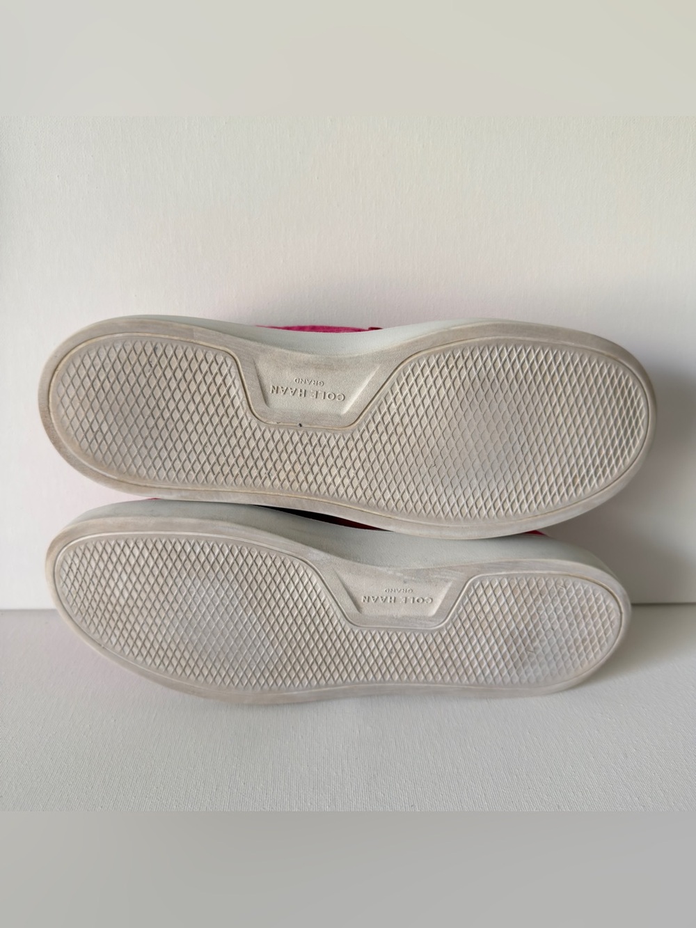 Cole Haan Hot Pink Canvas Slip-On Loafers with White Sole - Picture 7 of 7